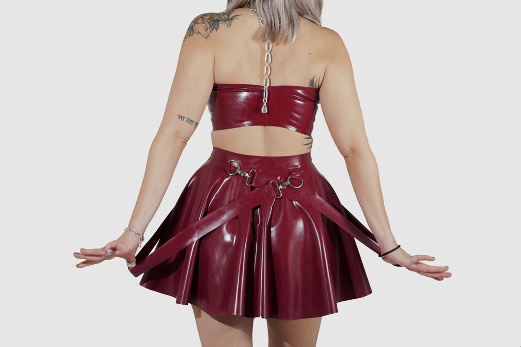 I WANT IT HARDWARE - Latex Skater Skirt