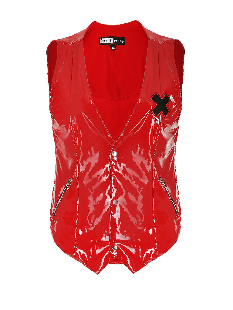 Vest made of lack RED