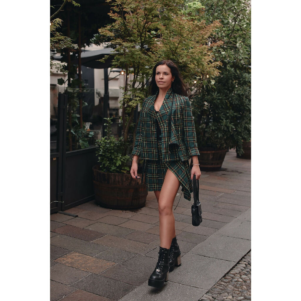 Plaid Jacket punk GREEN