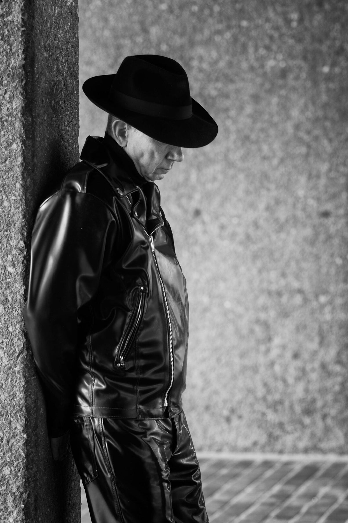 Men's Latex Biker Jacket
