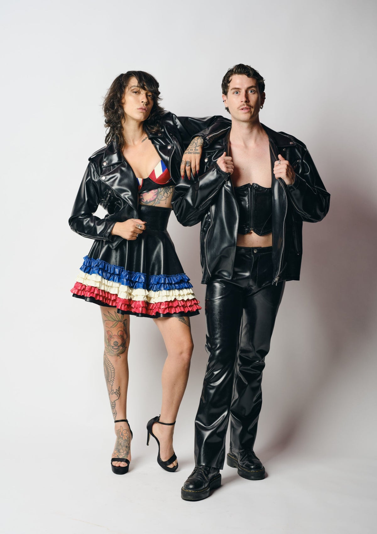 Men's Latex Biker Jacket