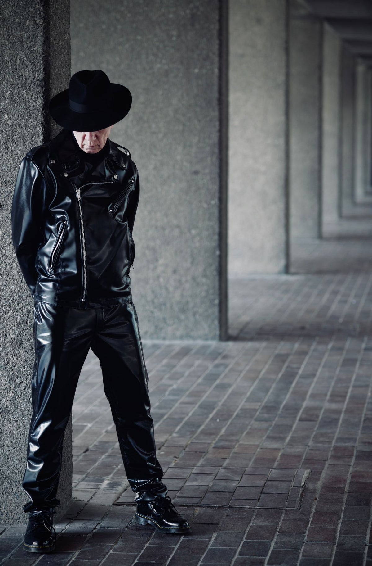 Men's Latex Biker Jacket