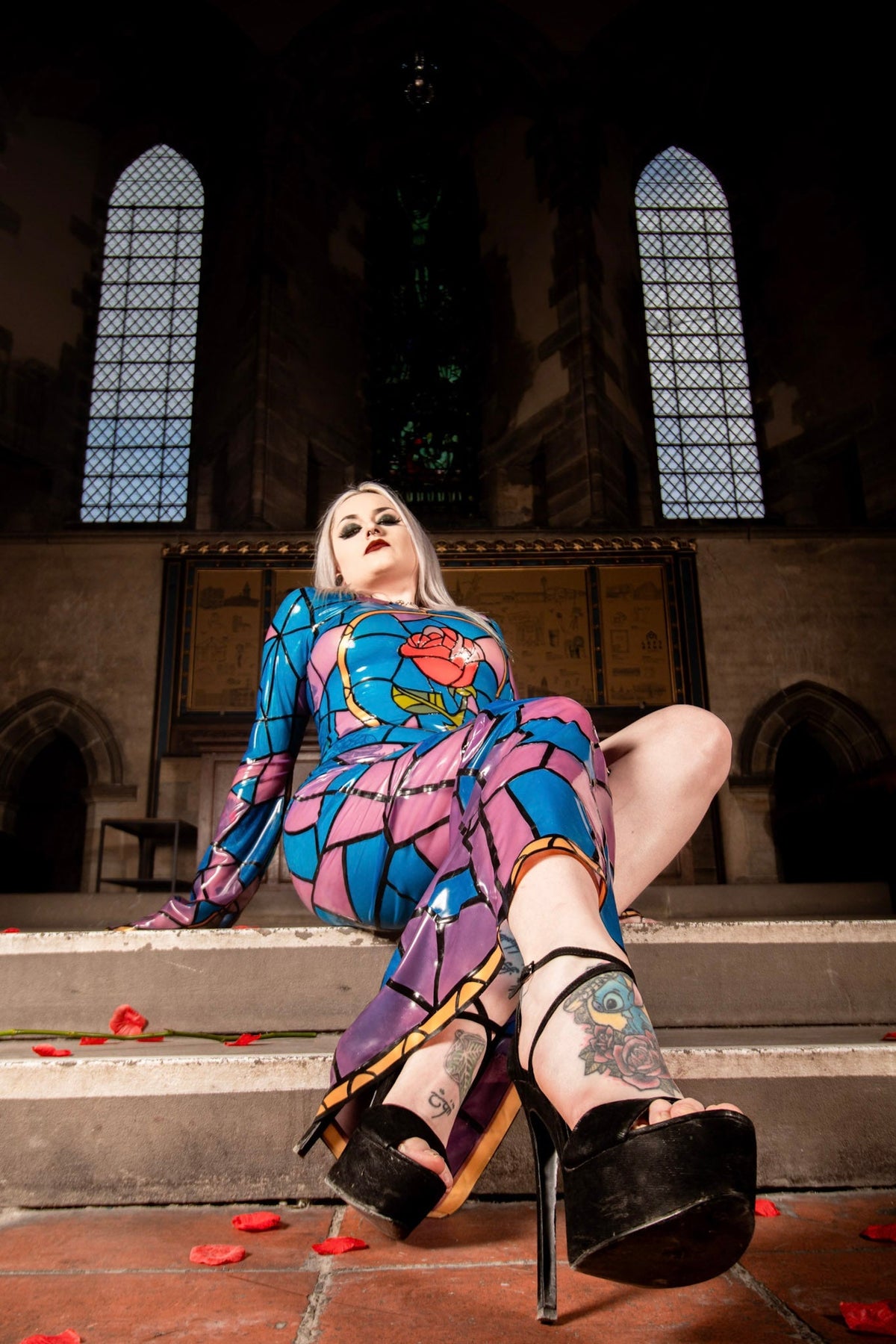 Stained Glass Rose Dress