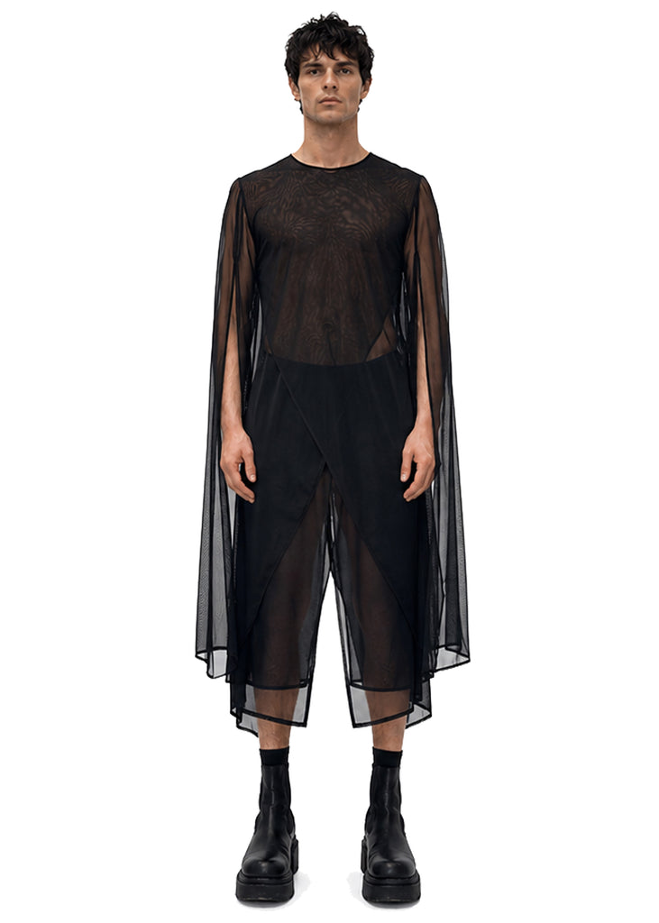 MESH XL SLEEVE SIDE PEAK TOP