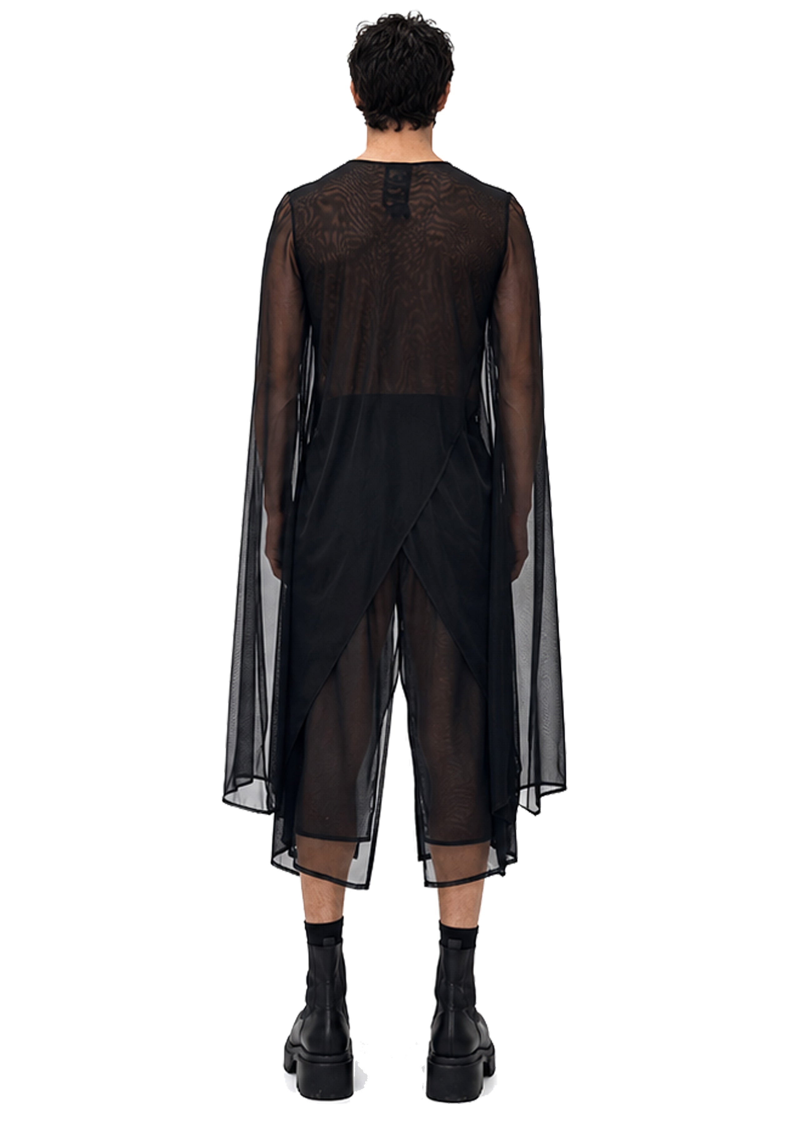 MESH XL SLEEVE SIDE PEAK TOP