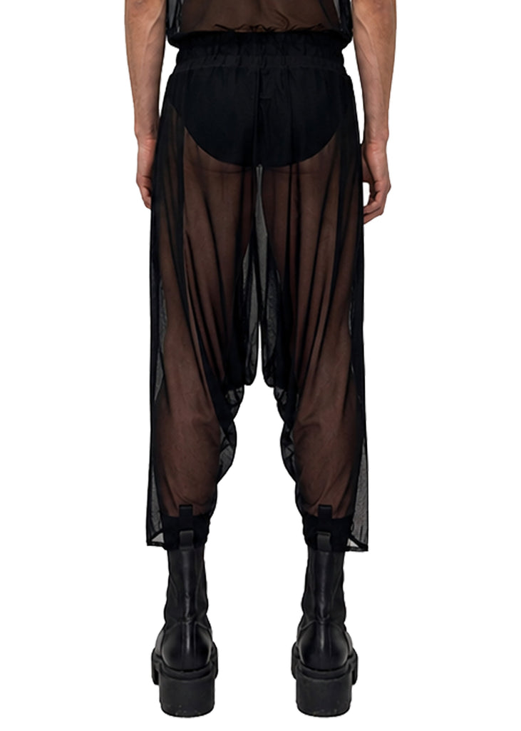 MESH WRAP TROUSERS