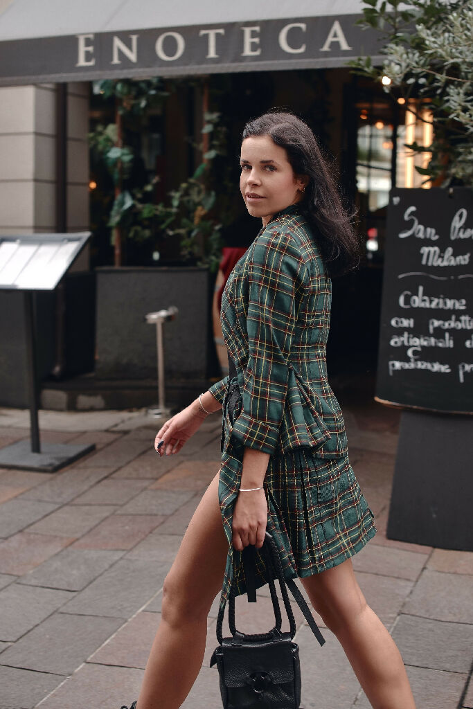 Plaid Jacket punk GREEN