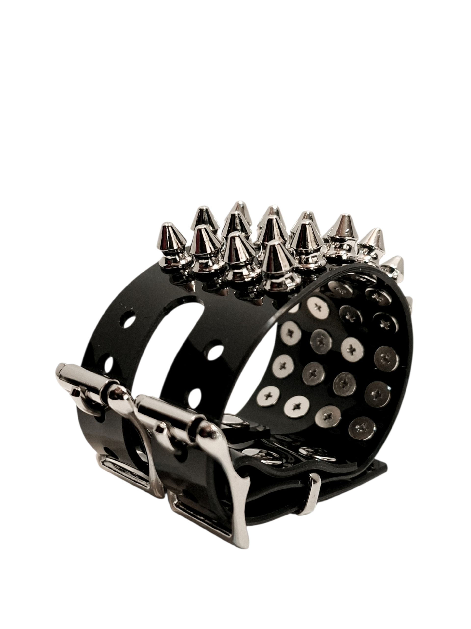 Studded Vinyl Single Cuff Bracelet