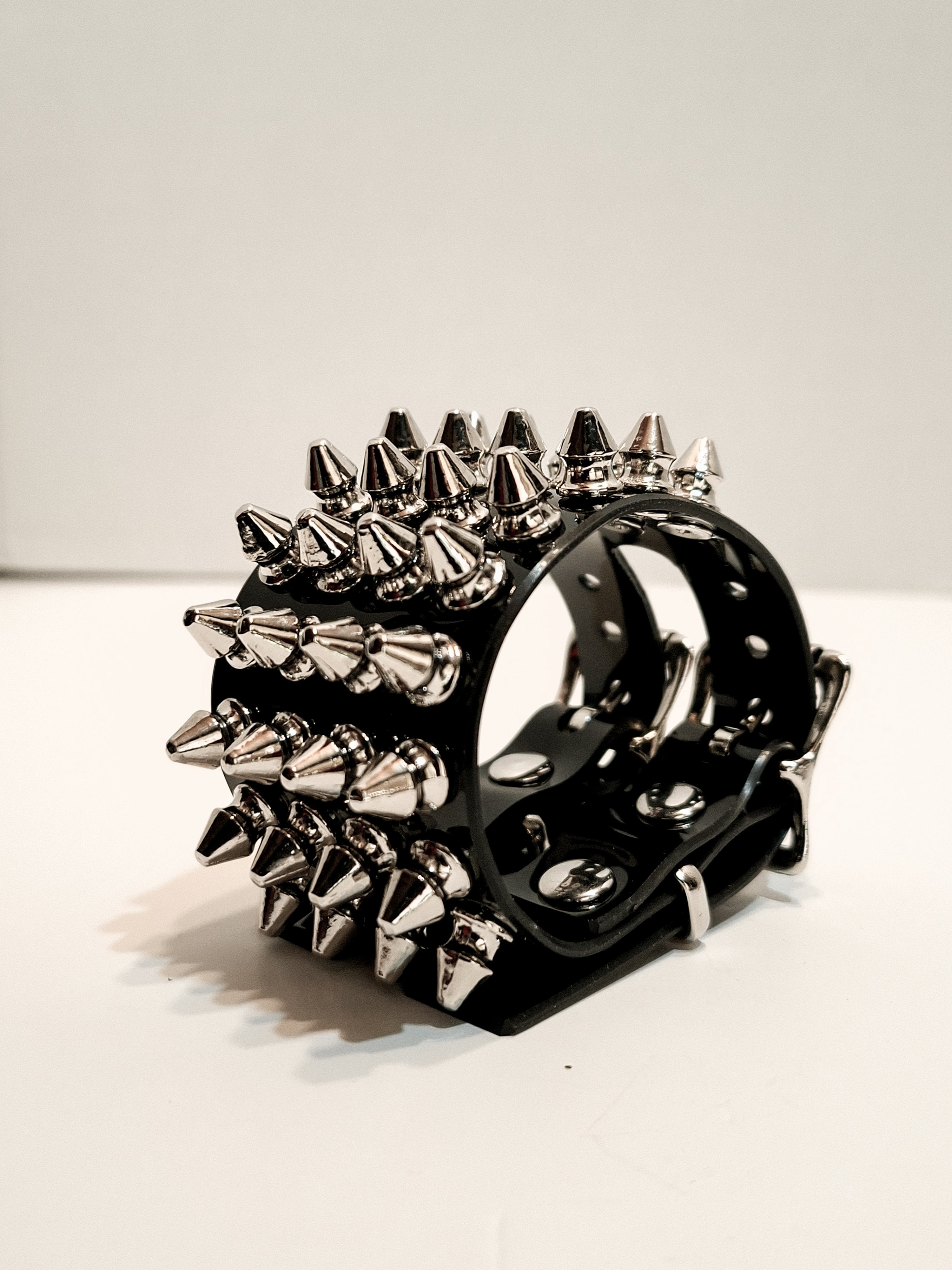 Studded Vinyl Single Cuff Bracelet