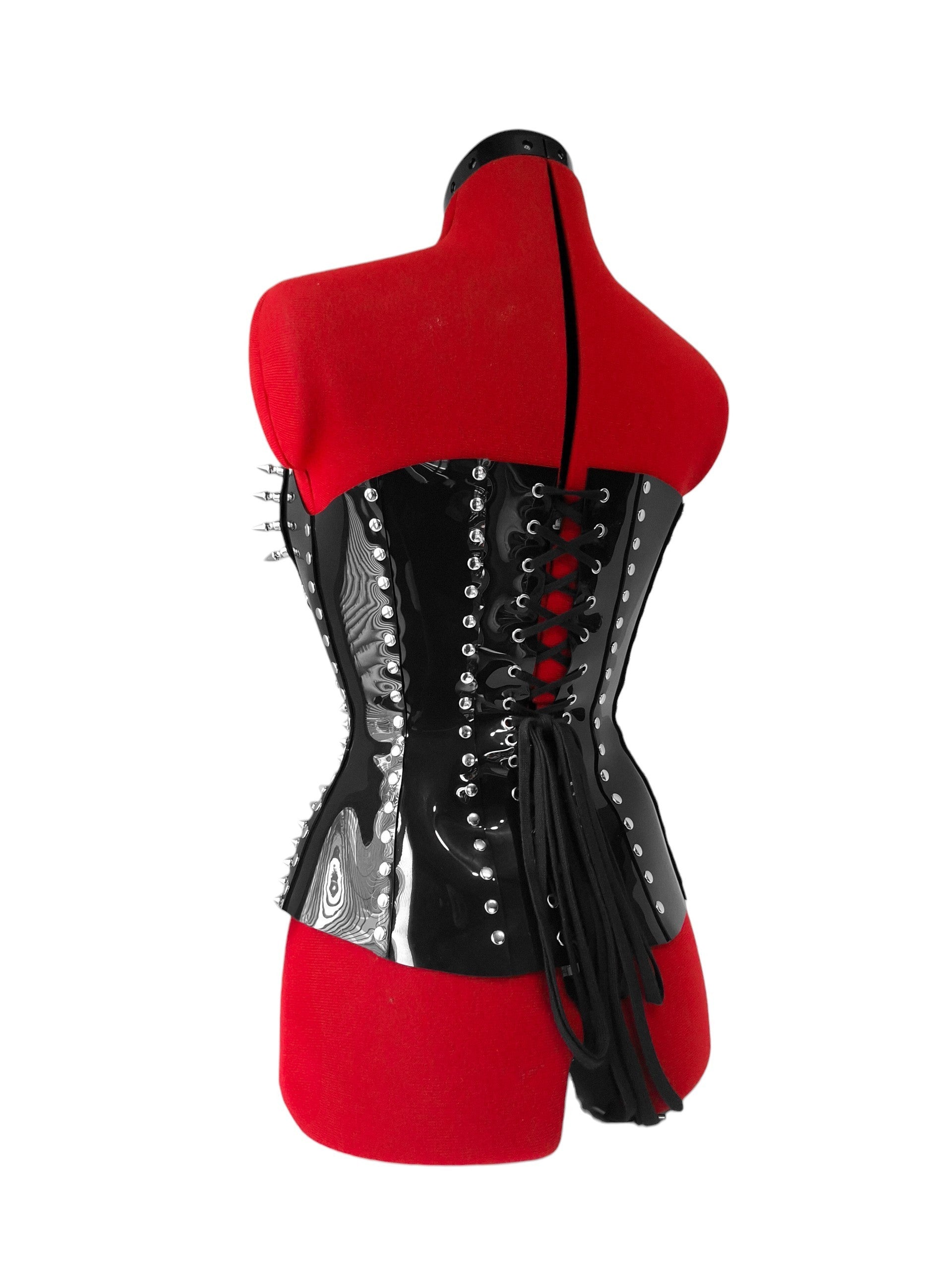 THE WARDEN Extreme Gothic Spiked Overbust Corset