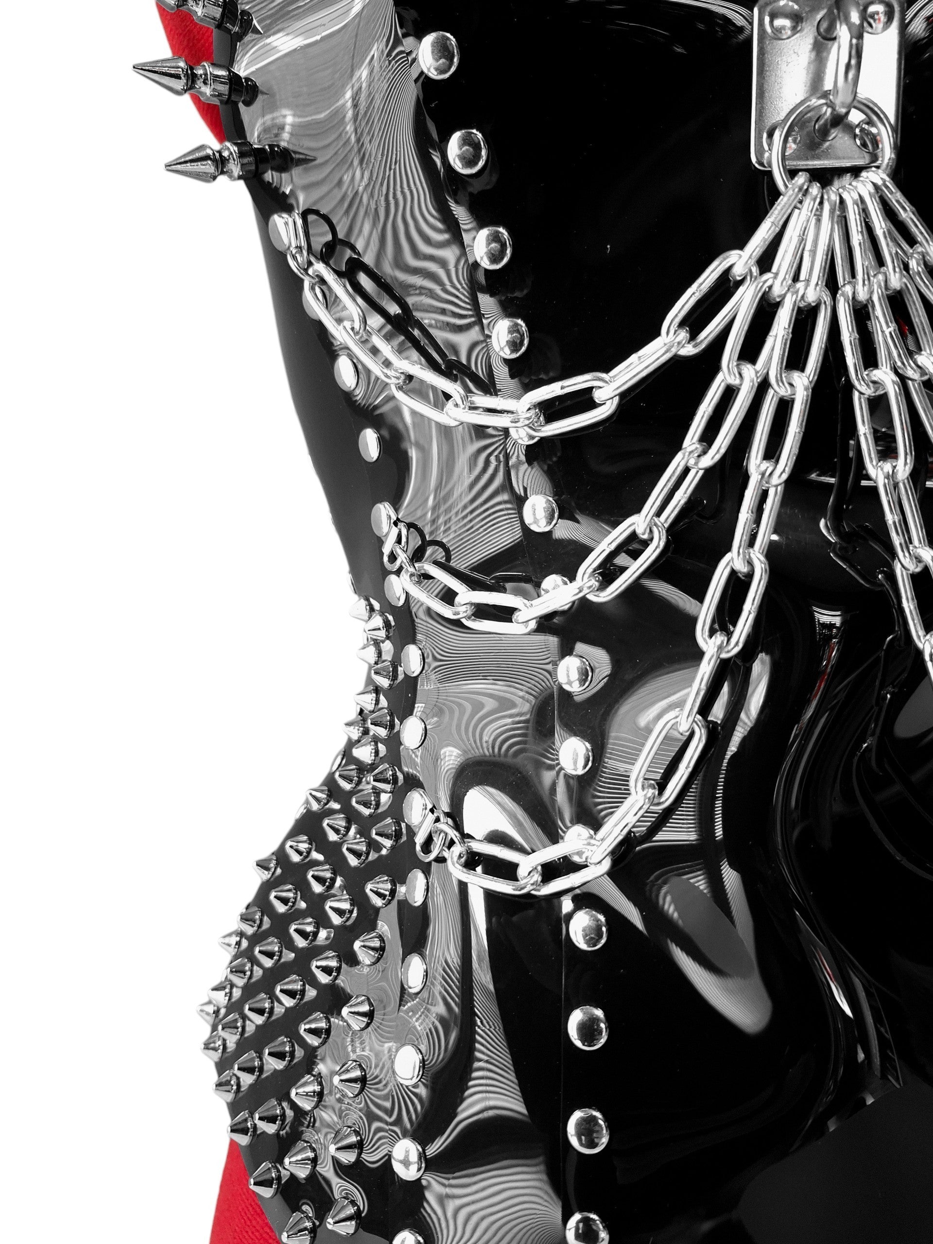 THE WARDEN Extreme Gothic Spiked Overbust Corset