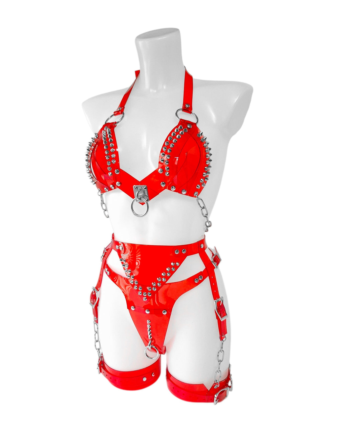 INFERNO Vinyl Lingerie Set
