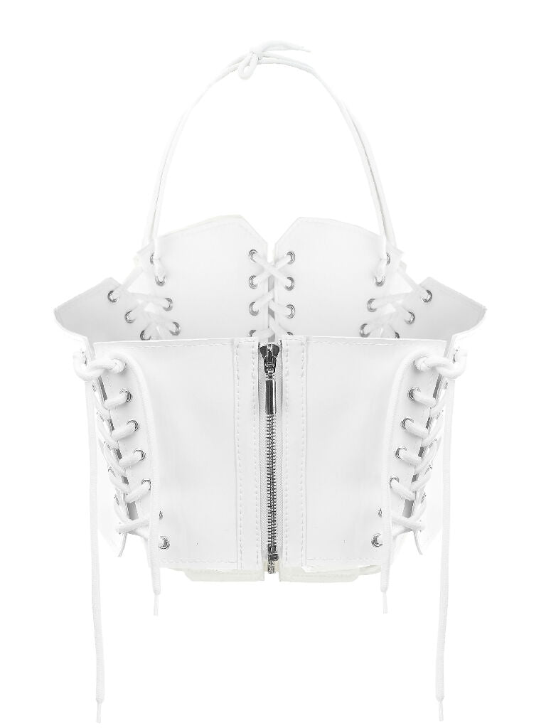 Corset Top with strings WHITE