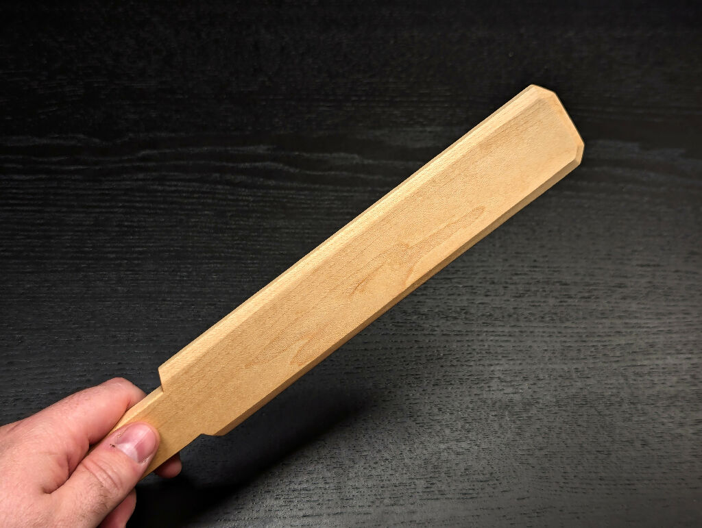 Mini Faceted Maple Spanking Paddle