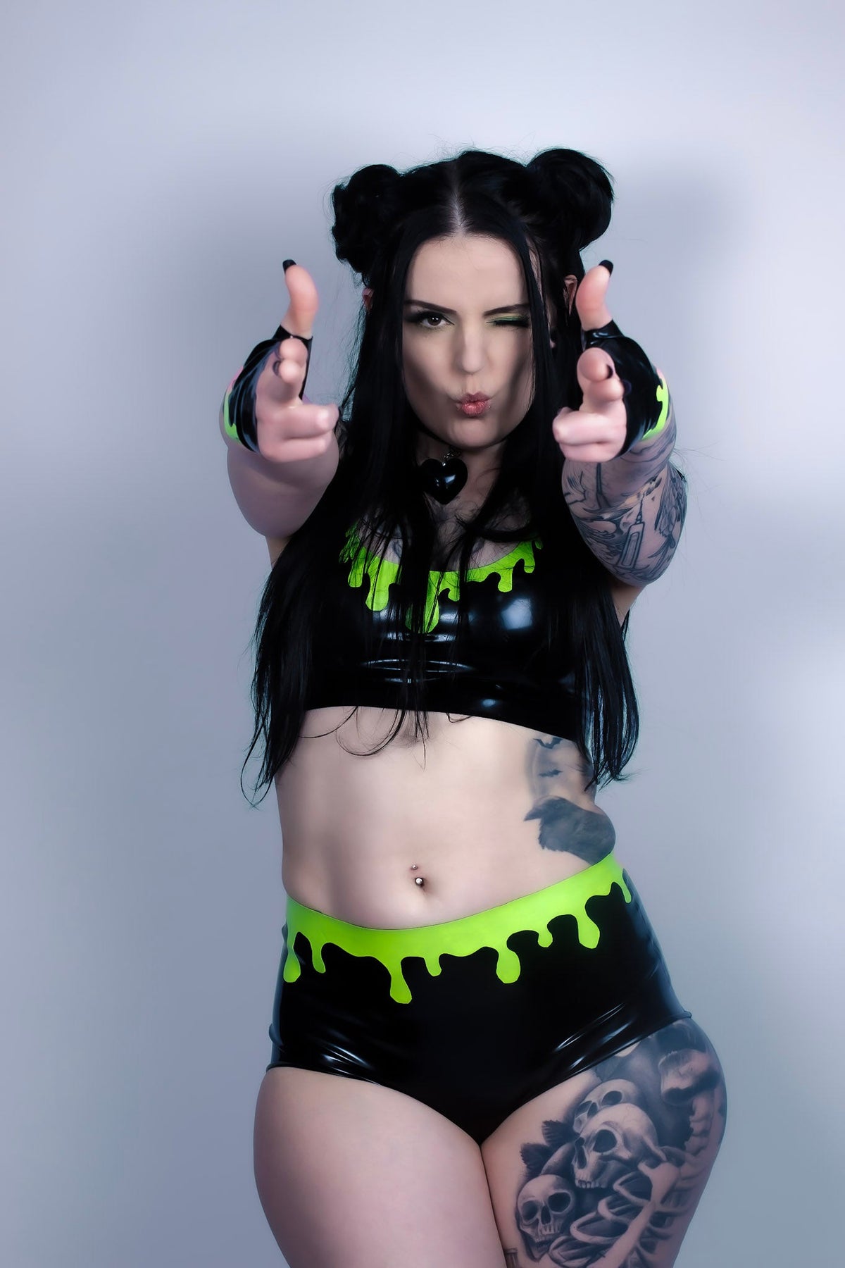 Latex UV drip Bralette