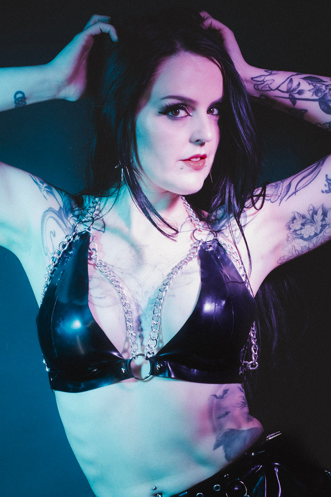 Latex and Chain Bikini-Style Bikini