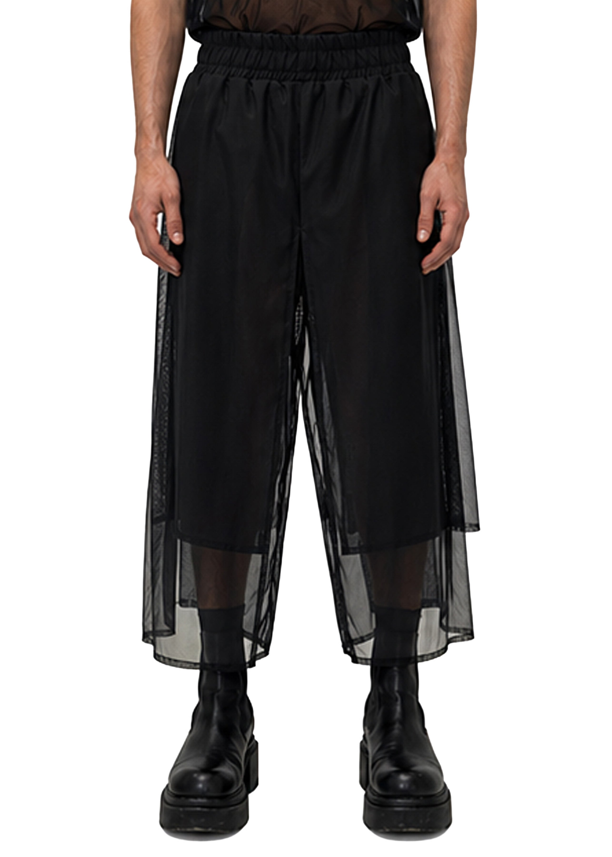 MESH PANEL TROUSERS