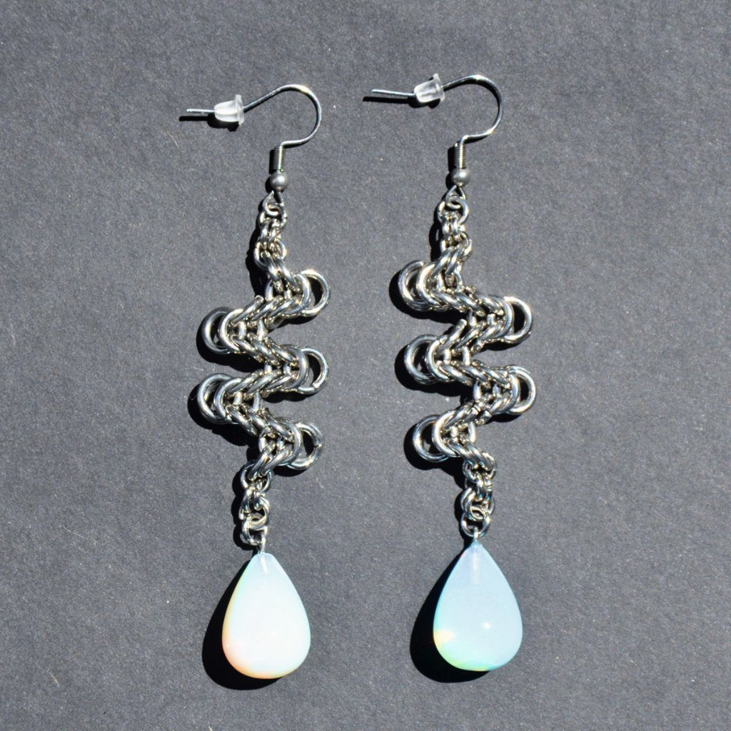 Fluss chainmaille earrings image 2