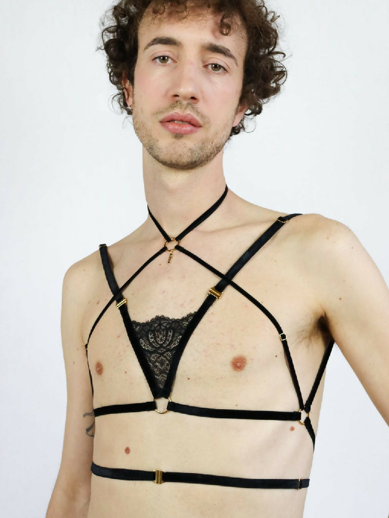 Black_Lace_Velvet_Chest_Harness_Gold_Ash