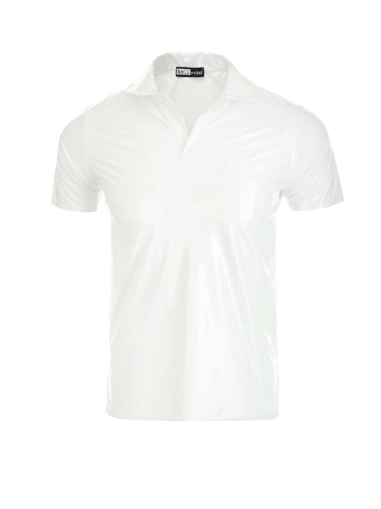 Polo Shirt made of lack WHITE