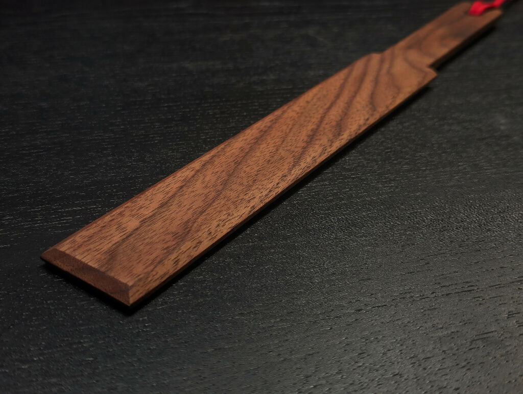 Mini Squared Walnut Spanking Paddle