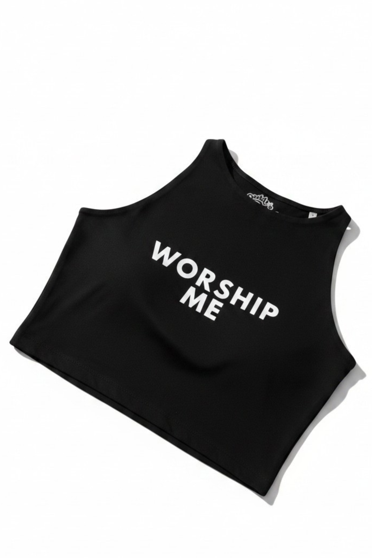 WORSHIP ME Crop Racer Top