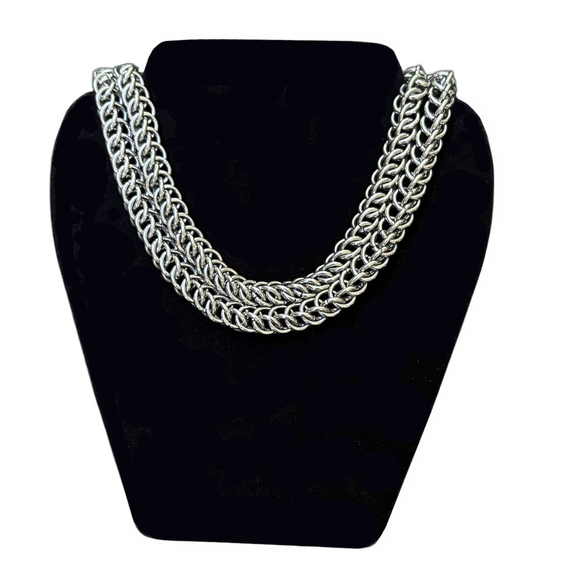 Marigold chainmaille necklace image 1