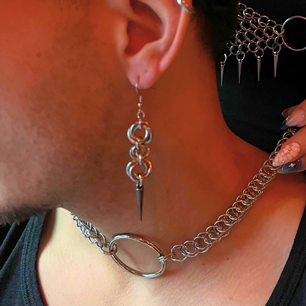 Adore chainmaille earrings image 0