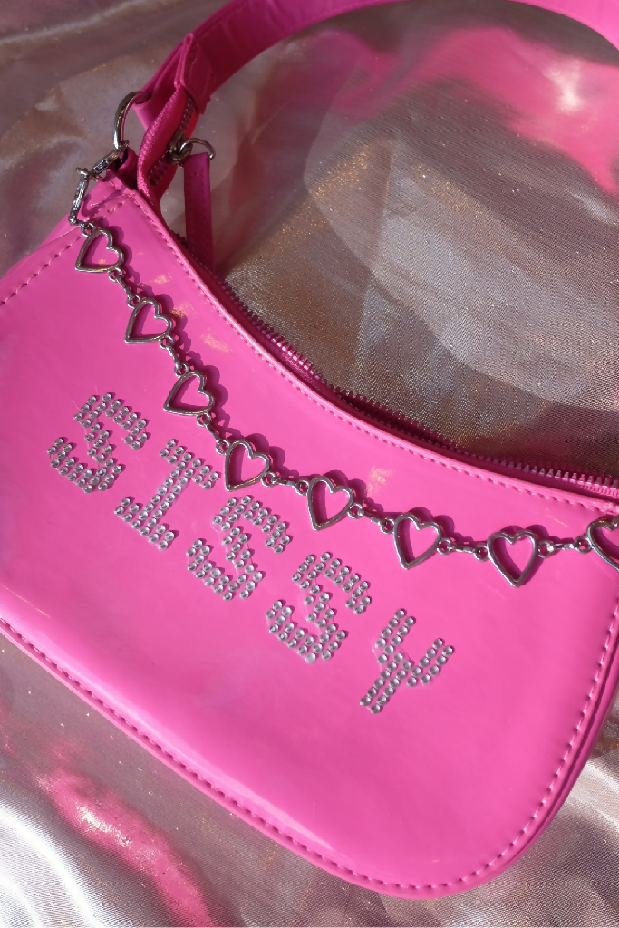 'SISSY Upcycled Custom Rhinestone Handbag