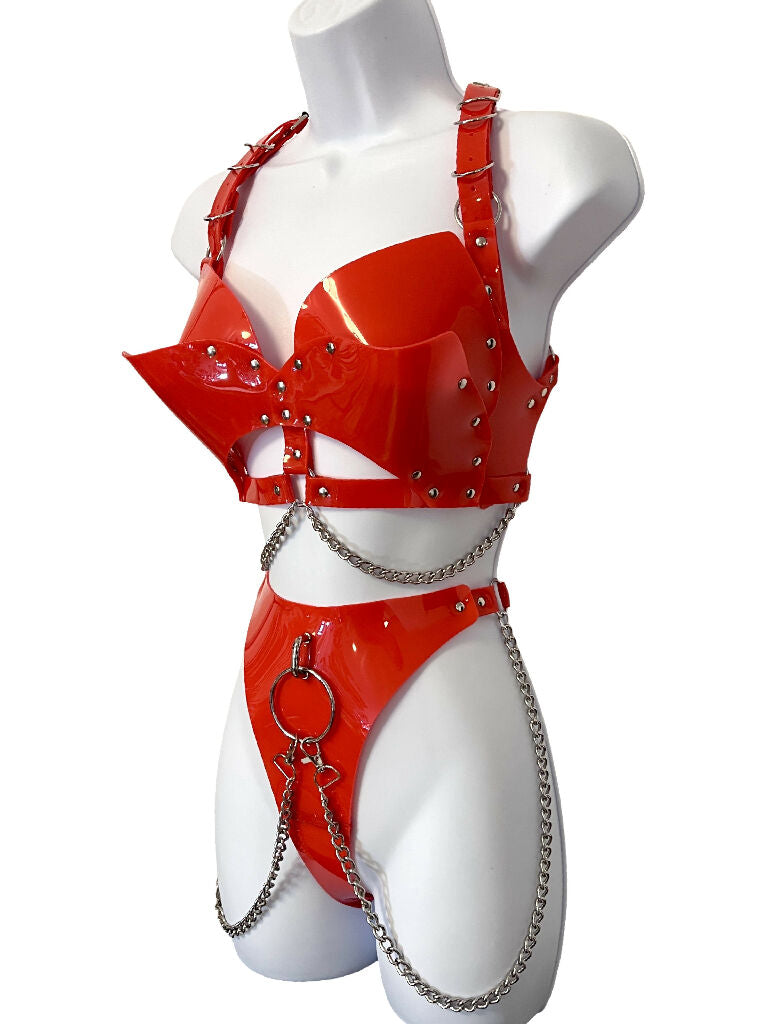 INNANA SET - RED AND SILVER