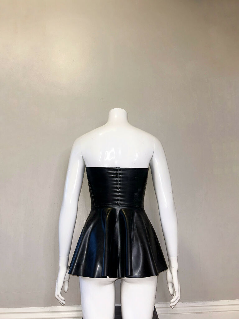 Latex MIni Boob Tube Skater Dress. Custom Made Charmskool Shop Latex MIni Boob Tube Skater Dress. Custom Made Charmskool Shop