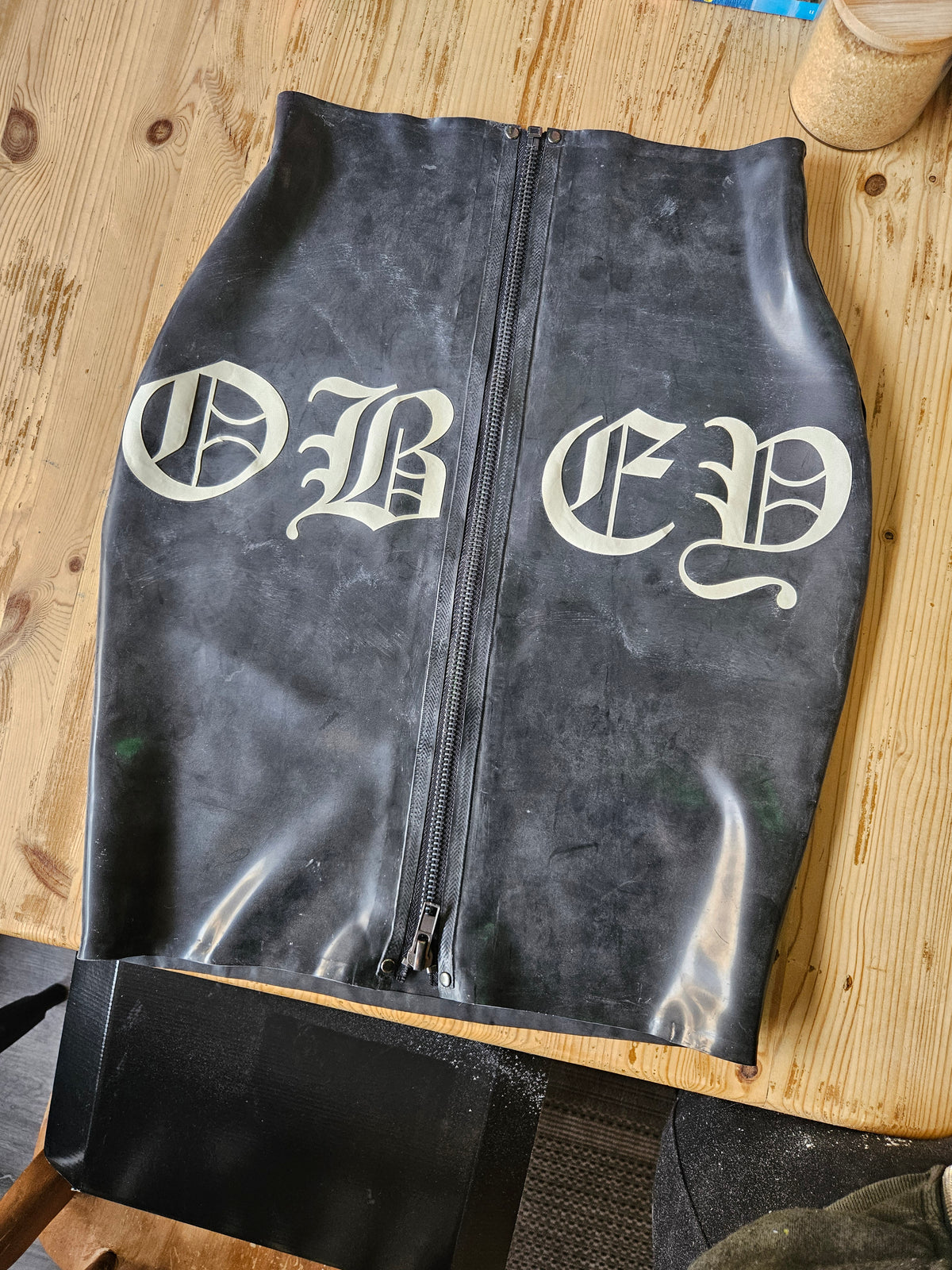 Latex Statement Mini Skirt