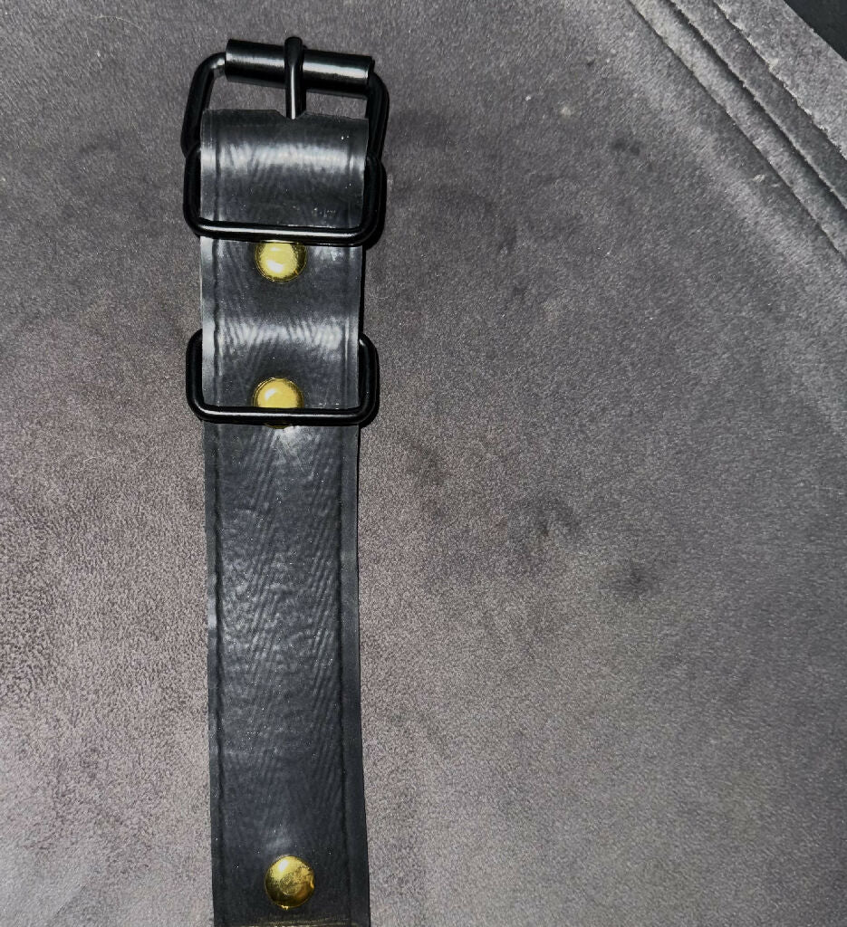 Latex choker - personalised with gold lettering