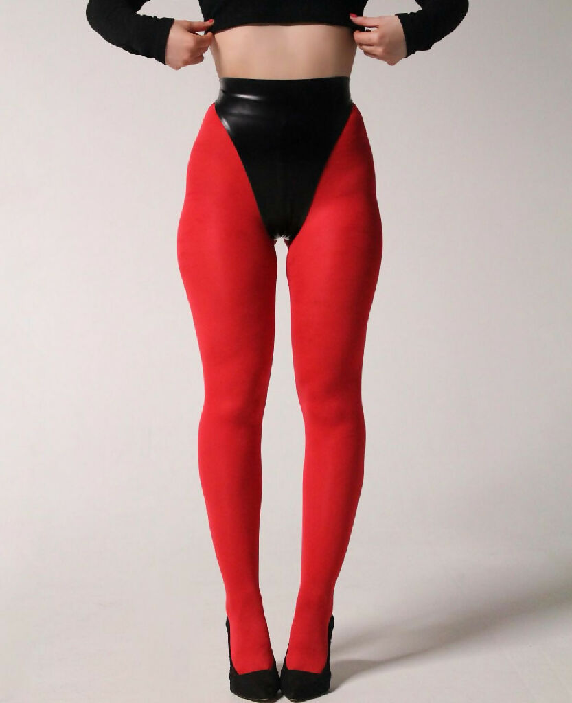Latex High-waist Thong Back Knickers, Custom Made