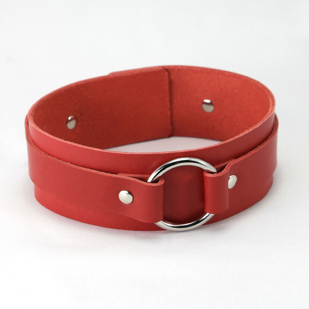 Leather Collar Red