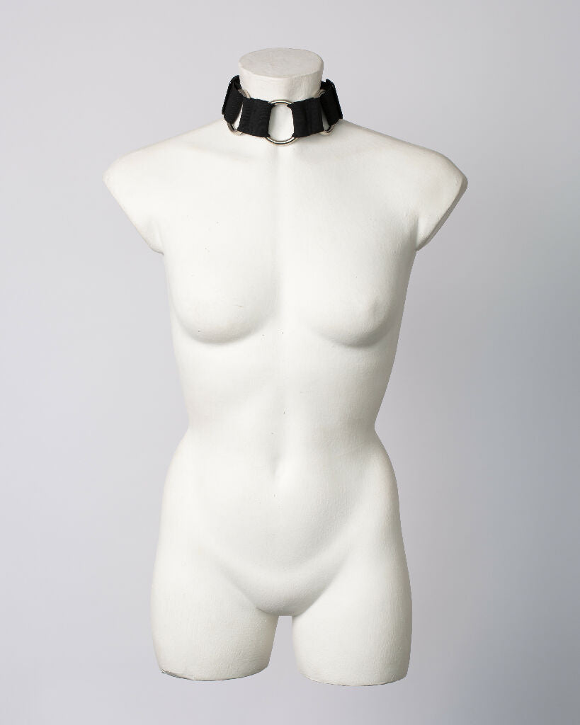 black-vegan-choker-metal-rings-buckle-thalia-iona-smith-scott