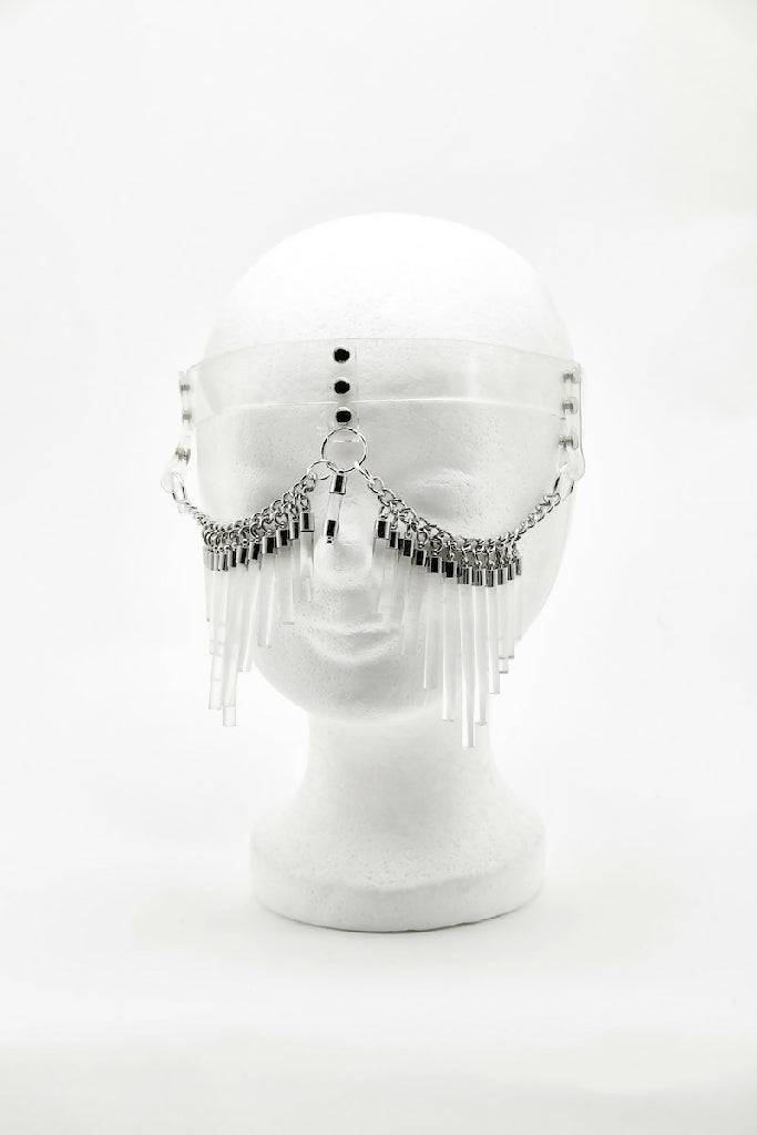 GALACTIC HEADPIECE perlensau vegan transparentfront
