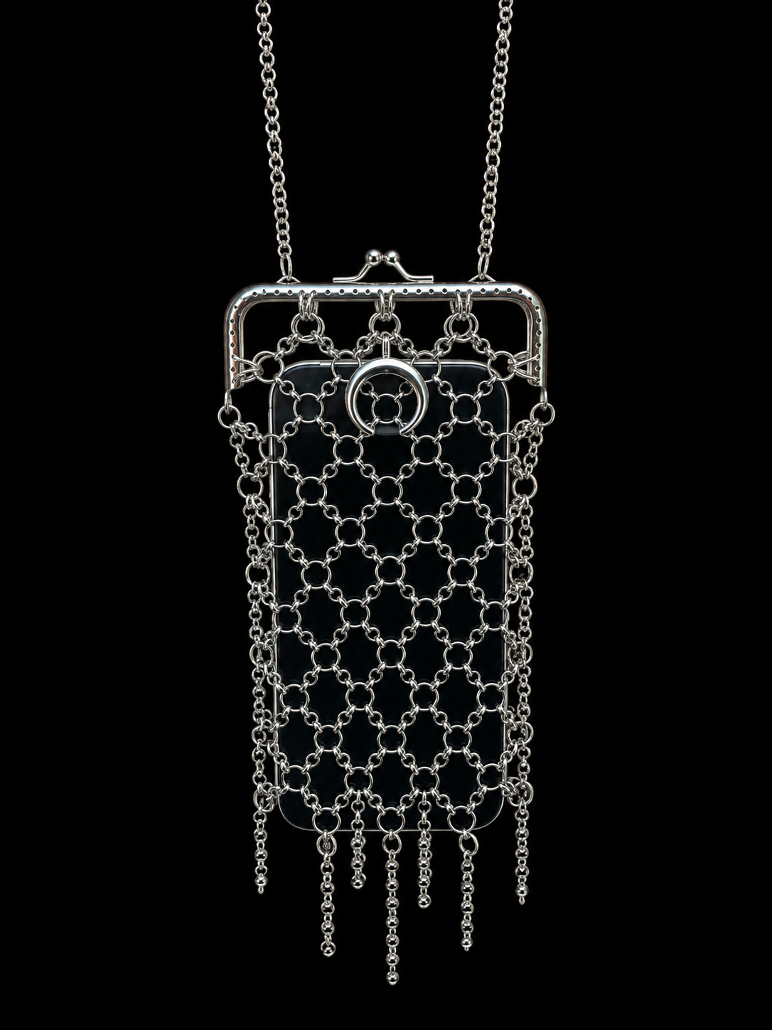 Handmade chain phone purse