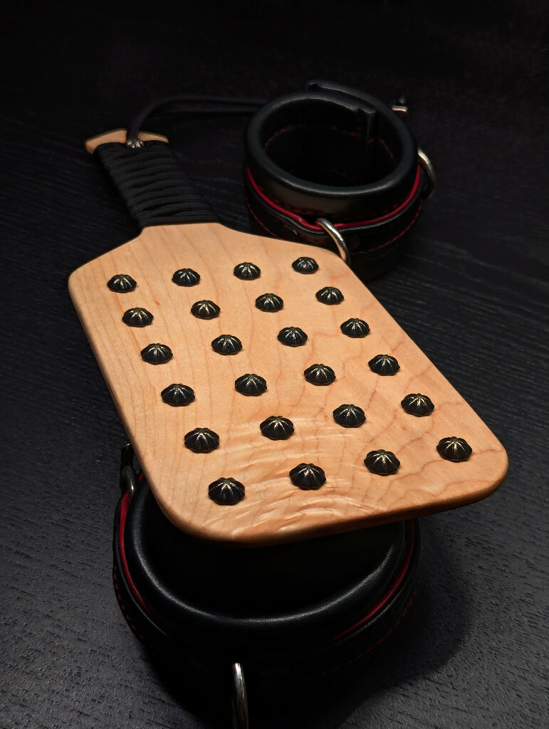 Studded Maple Spanking Paddle