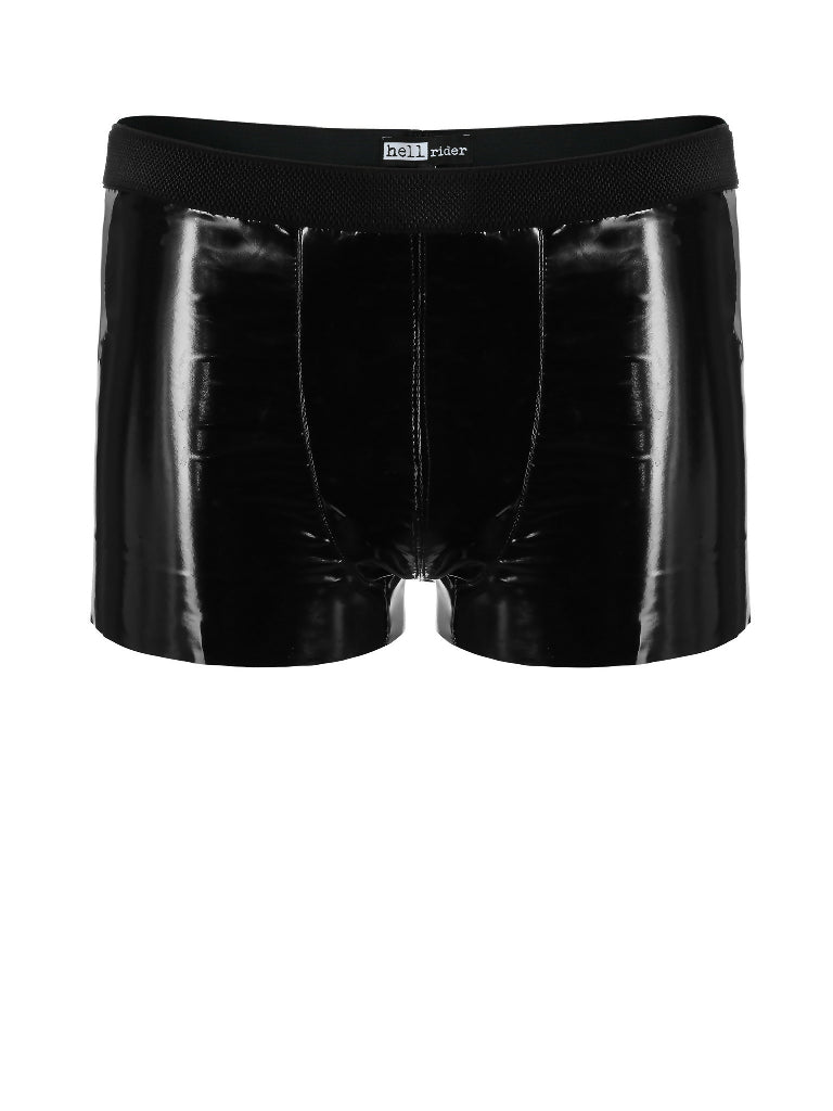 Boxer shorts made of lack BLACK