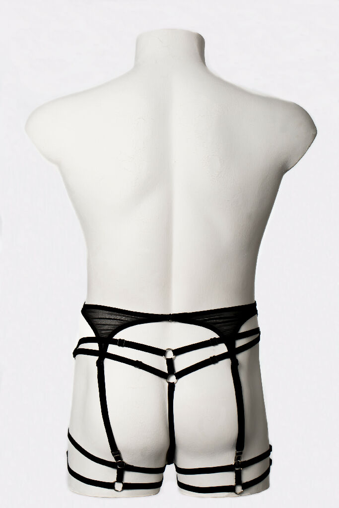 Black Garter Belt with Leg Straps - Masc - ISHTAR