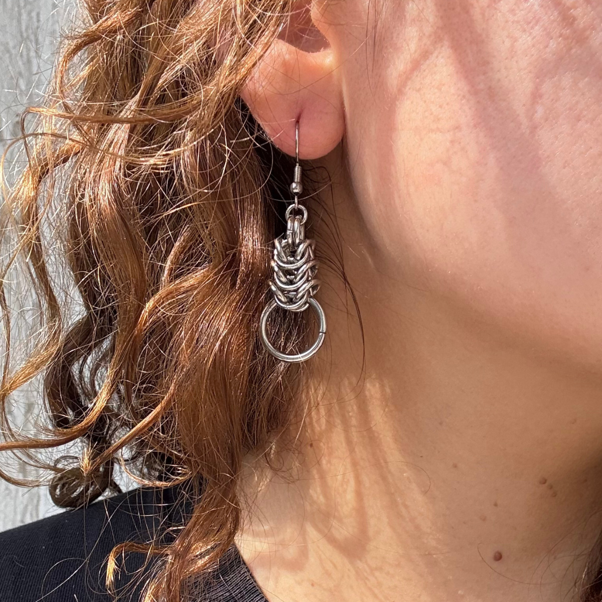 Undertow chainmaille earrings image 0