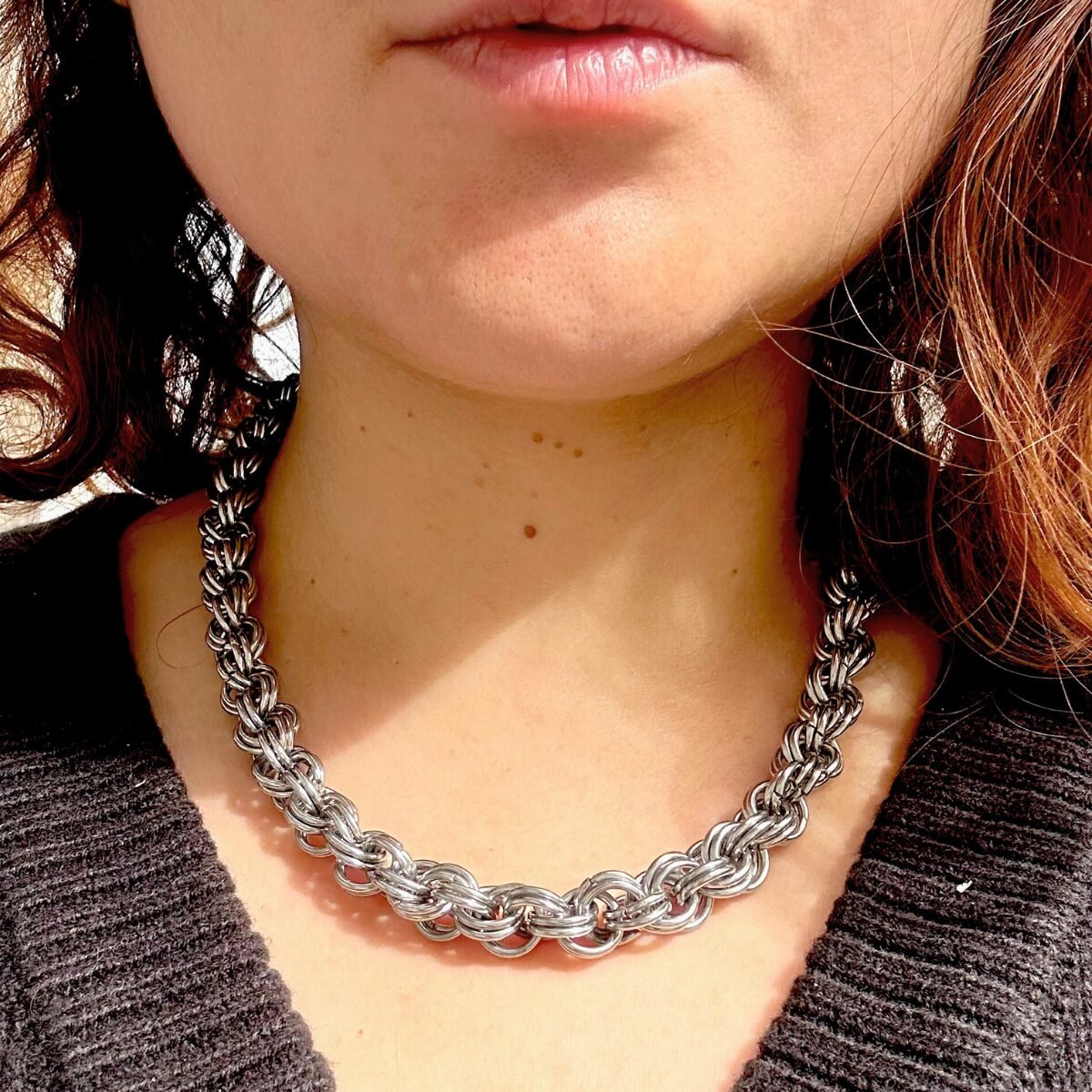 Uppsala chainmaille necklace image 0
