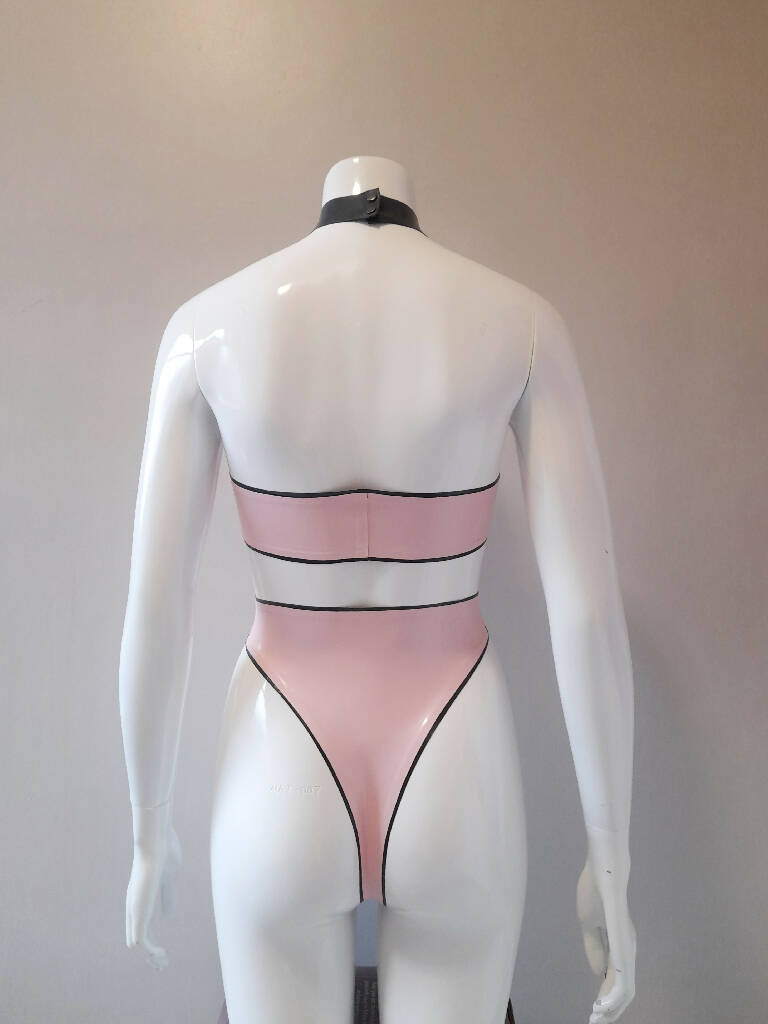 Latex Pin Striped Two Piece Set, Custom Made