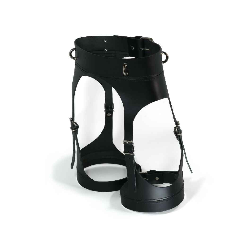 Leather Harness with Suspender Garters