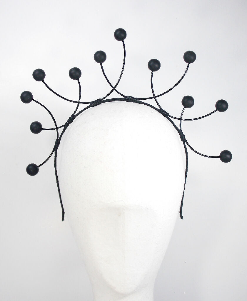Black bobble abstract hair band1