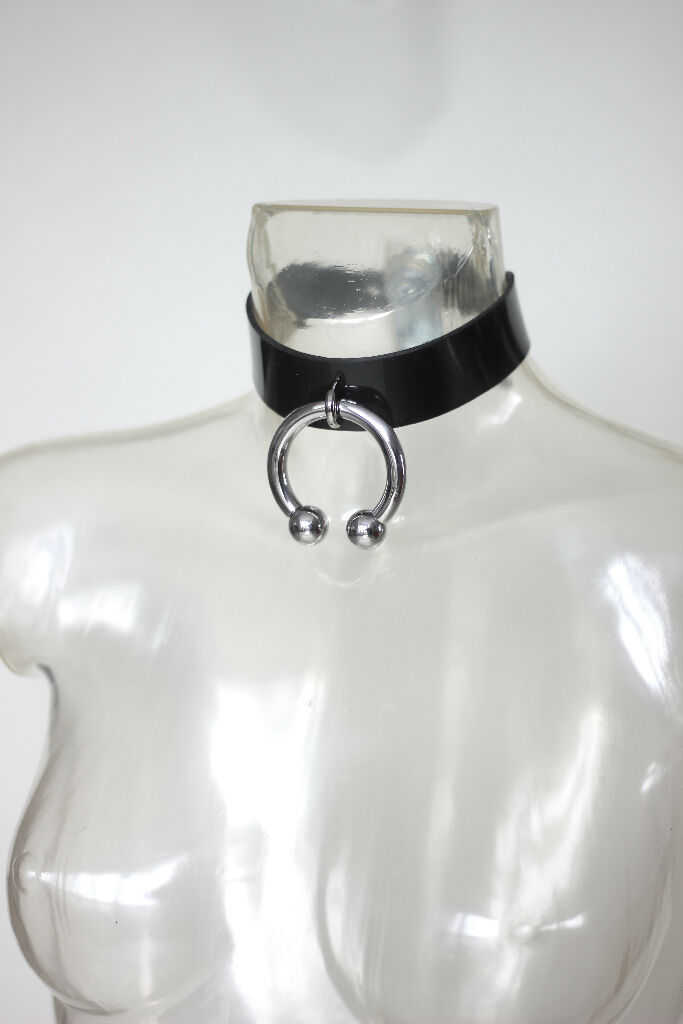 Barbell Pierced PVC Choker