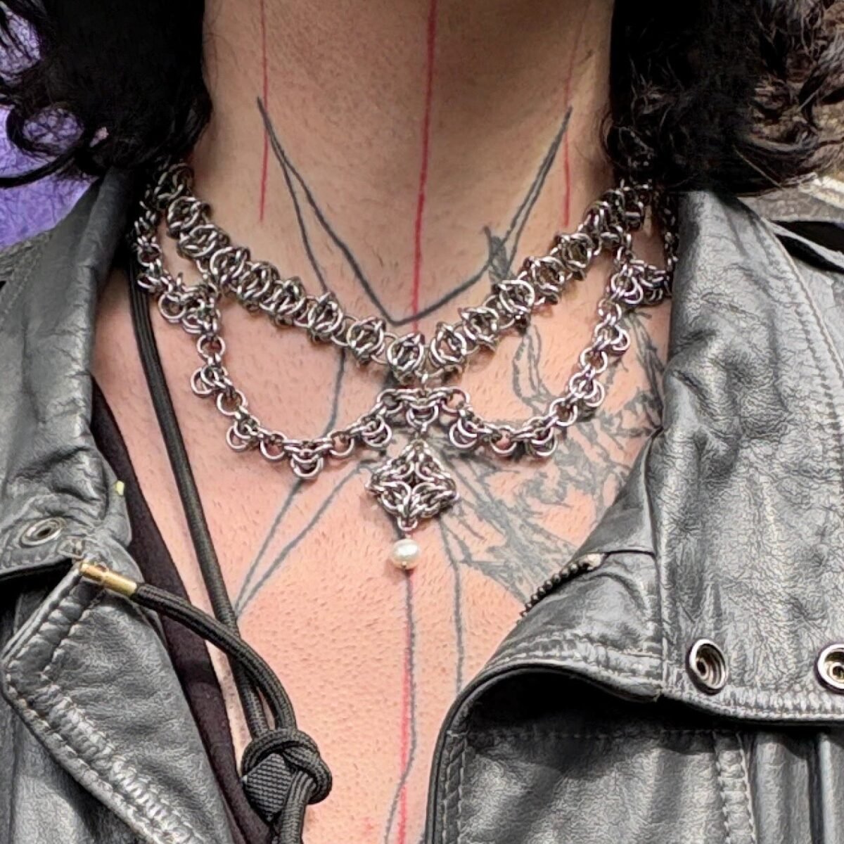 Beatrix chainmaille necklace image 0