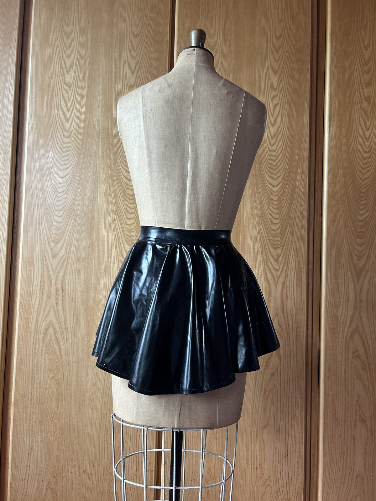 Belted Latex Skirt