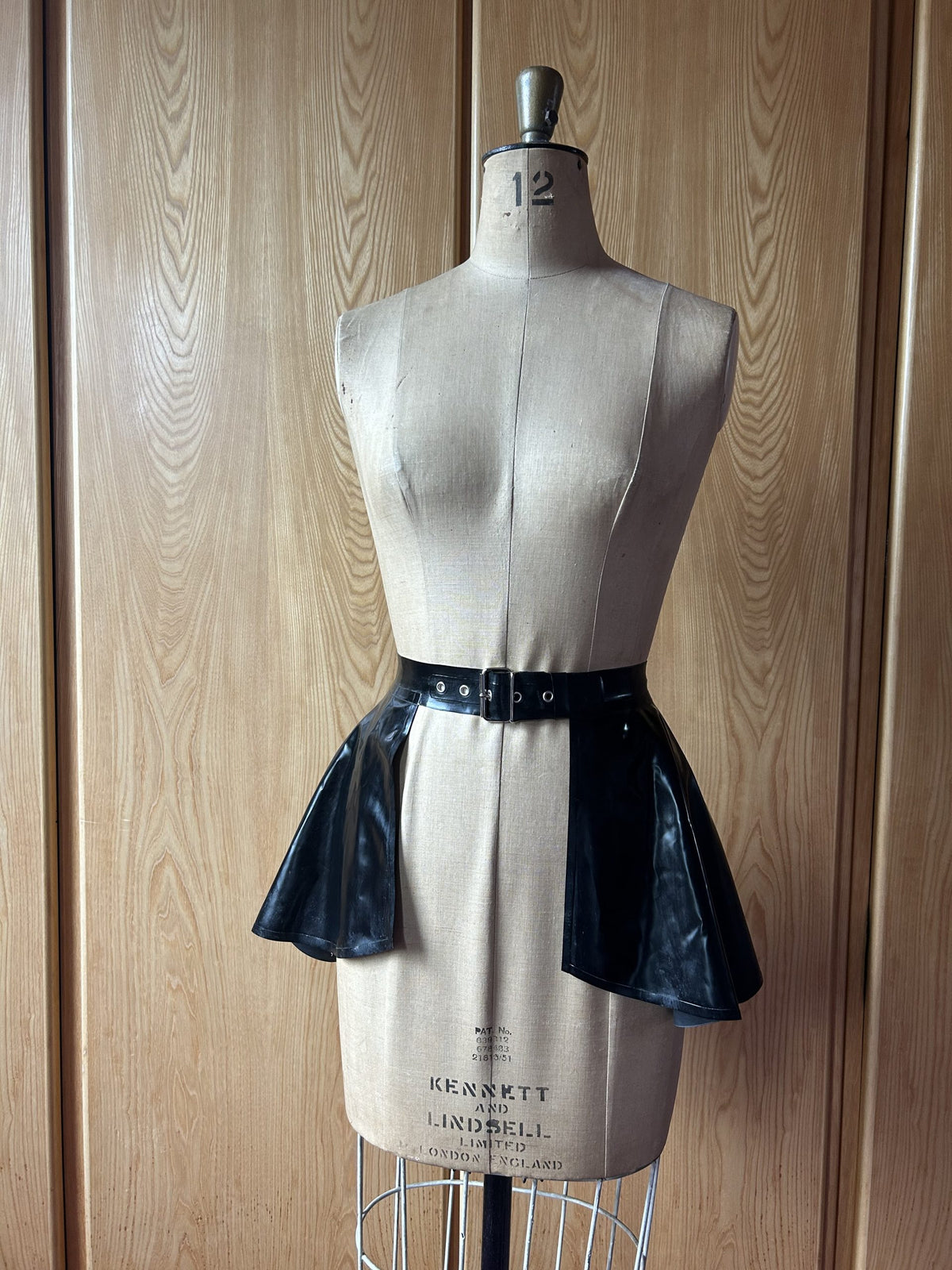 Belted Latex Skirt
